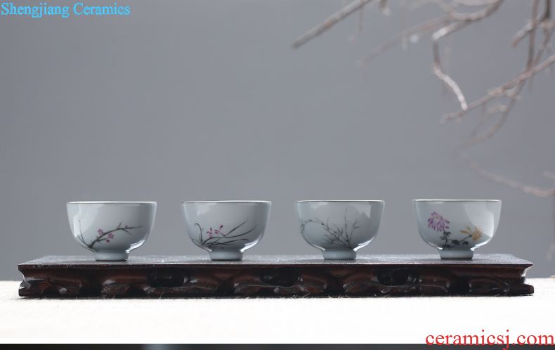 Three frequently hall noggin jingdezhen ceramic sample tea cup your kiln kung fu tea set single cup master cup built S44001