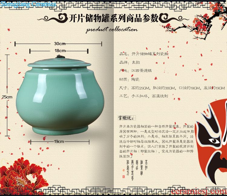 Jingdezhen ceramics kiln three Yang kaitai, ruby red vase of modern home living room decoration handicraft furnishing articles