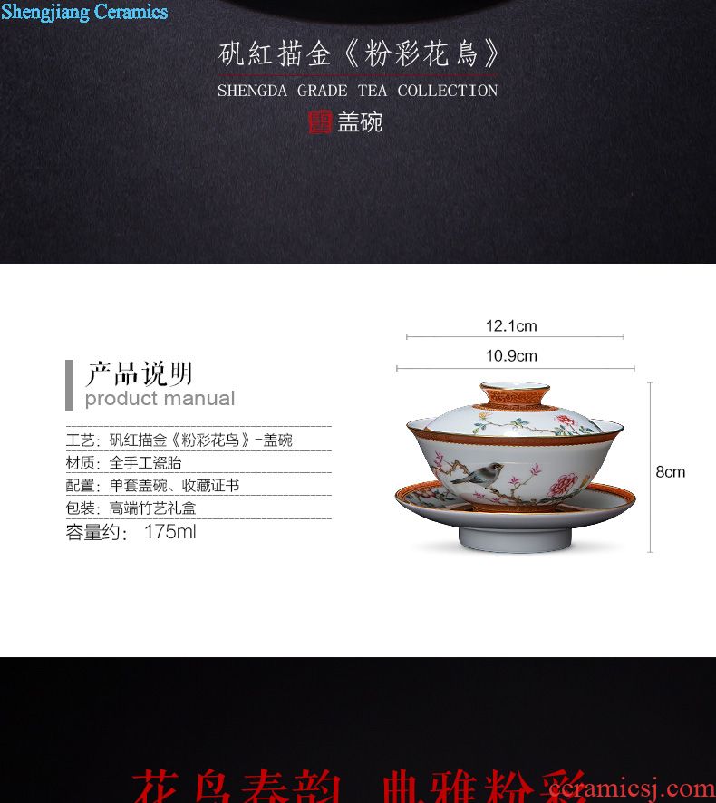 Master sample tea cup cup of jingdezhen blue and white painting landscape ceramic hand-painted maintain cylinder cup all hand kung fu tea cups