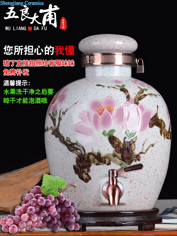 Jingdezhen ceramic bottle archaize little wine jars 1 catty 5 jins of 10 jins put liquor bottles of household ceramic seal pot