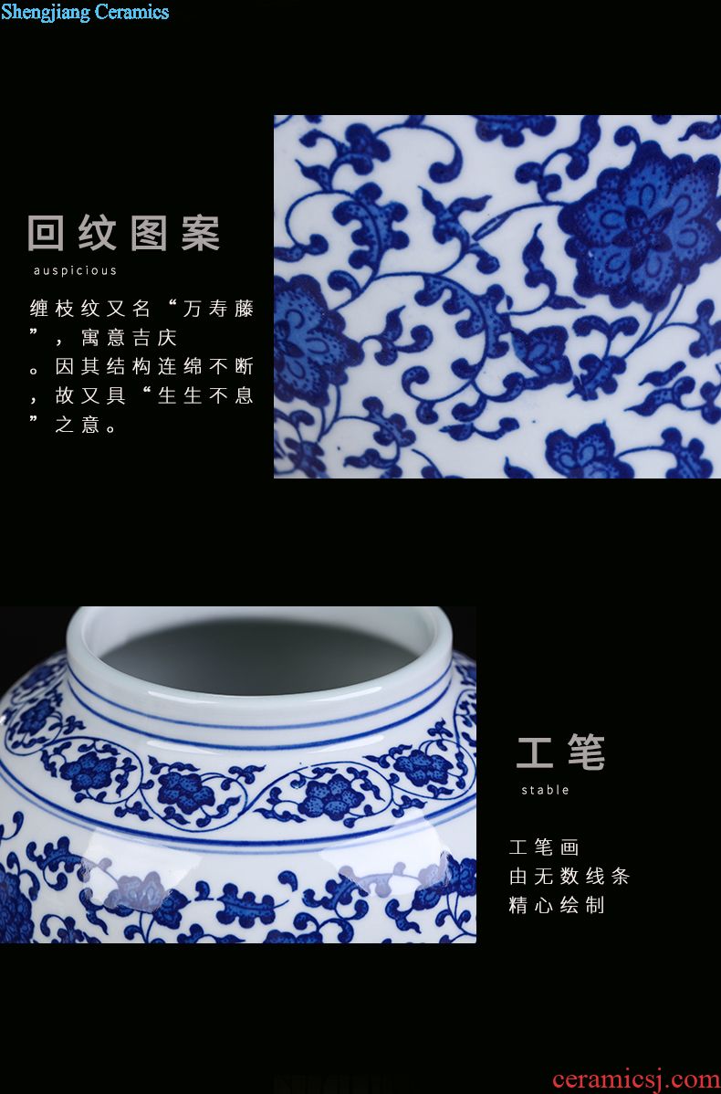 Jingdezhen ceramic decoration plate hang dish household porcelain modern furnishing articles handicraft 26 cm porcelain plates