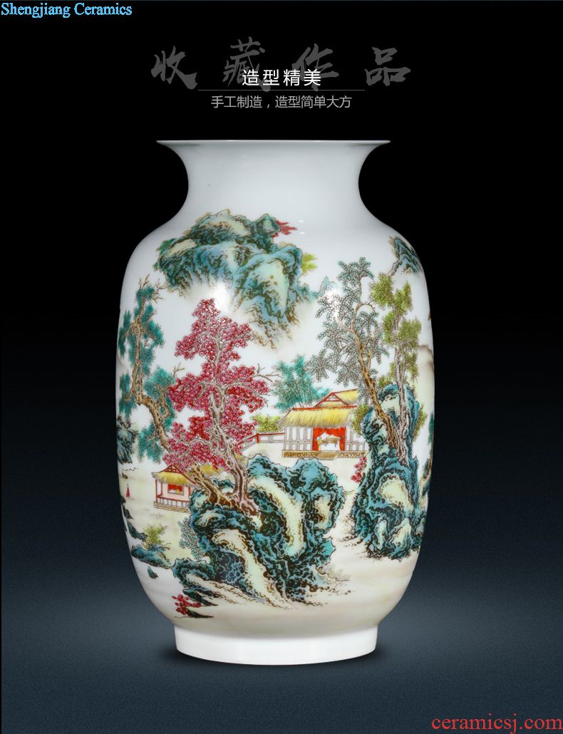 Jingdezhen ceramics office furnishing articles contemporary and contracted craft vase household act the role ofing is tasted handicraft sitting room