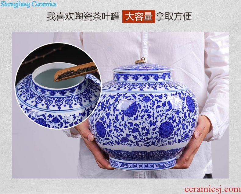 Jingdezhen ceramics China red Chinese TV ark vase table furnishing articles contemporary and contracted decoration accessories