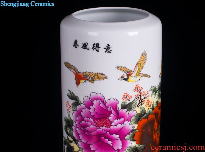 Jingdezhen ceramics handicraft modern pastel rural european-style ornaments sitting room of Chinese style porcelain flowers, gifts