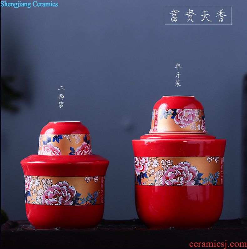 Archaize of jingdezhen ceramic wine jars home 20/50 jin put reserva medicine bottles of liquor cylinder tank seal pot