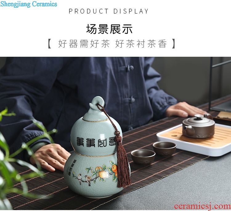 Is Yang violet arenaceous caddy coarse pottery jar ceramic awake large pu 'er tea hot cylinder gift boxes storage tanks