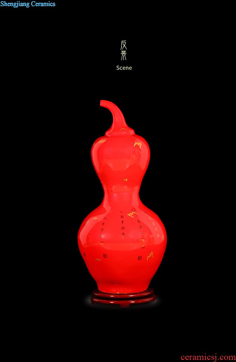 Jingdezhen ceramic new Chinese style flower arrangement craft porcelain vase place to live in the living room table decoration ceramic bottle