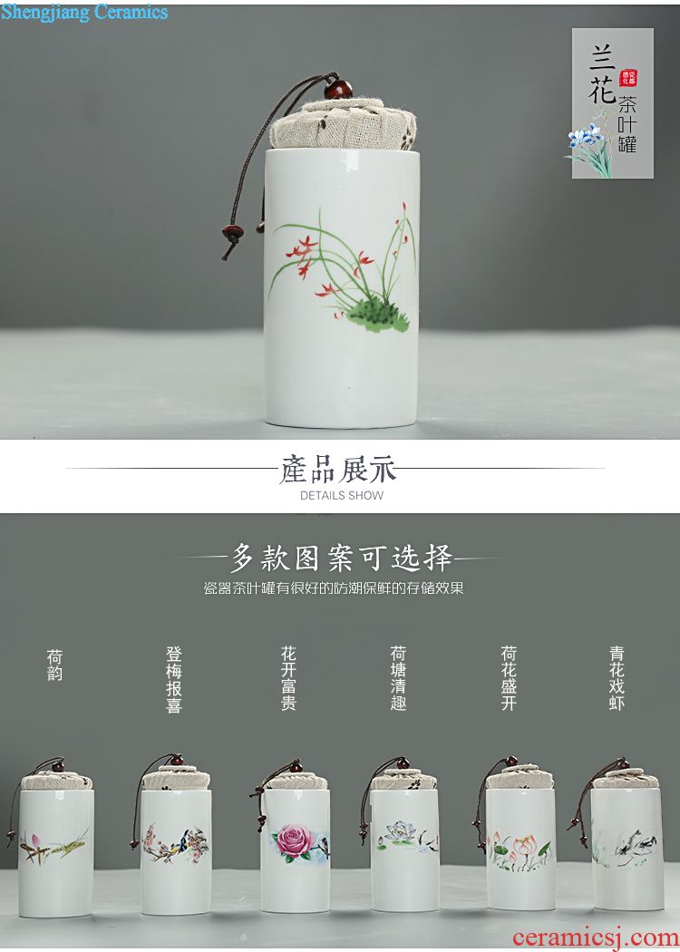 Is Yang coarse pottery caddy ceramic POTS awake mini seal pot soil clay color pu 'er tea packaging cans