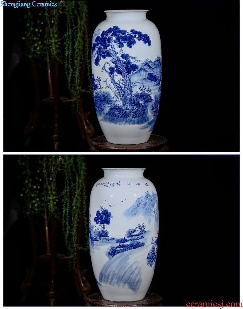 Jingdezhen ceramics with cover decoration storage tank meters large creative new Chinese style jar jar airtight jar of porcelain