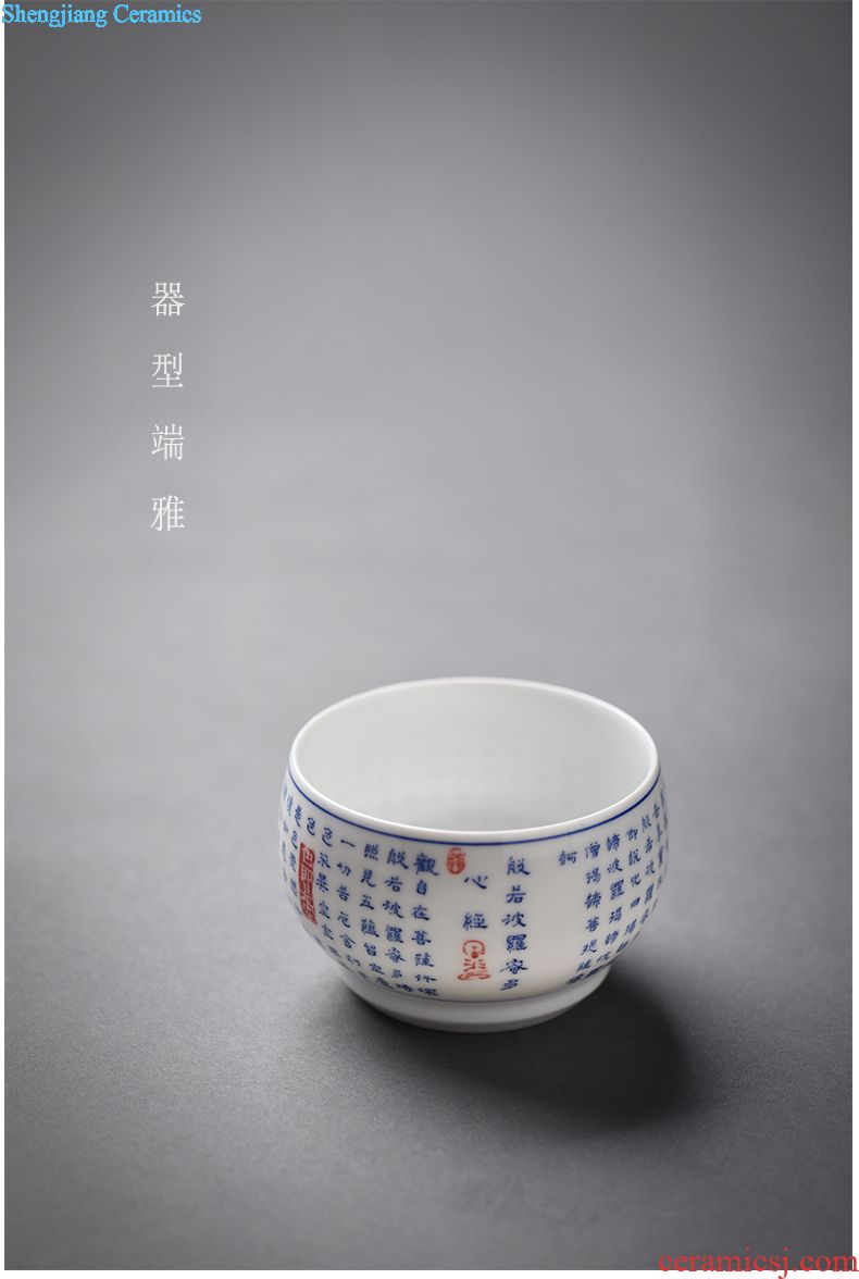 JingJun Jingdezhen ceramics hand-painted kung fu tea pot Blunt pot of tea tea pot of ink in the 1