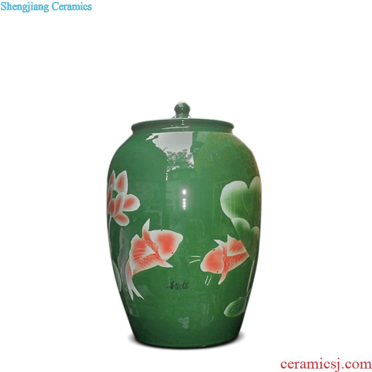 Jingdezhen ceramics hip archaize home sealed bottle 5 jins of 10 jins 20 jins 30 kg 100 jins jars of it