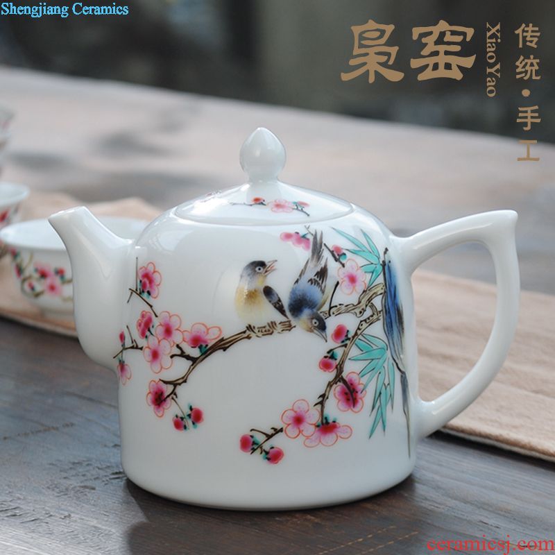 Jingdezhen ceramic kung fu tea cups manual wire inlay sample tea cup tea light colored enamel lotus master cup single cup