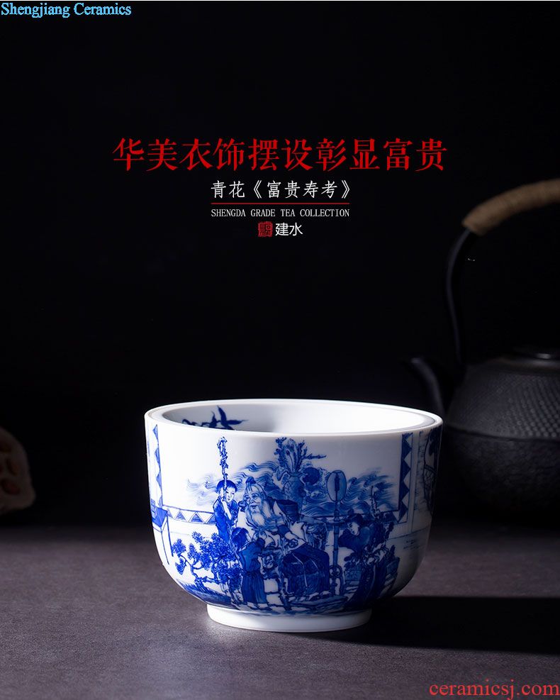 Holy big ceramic tea pot hand-painted colored enamel kam to live long and proper wake receives POTS of jingdezhen tea service by hand