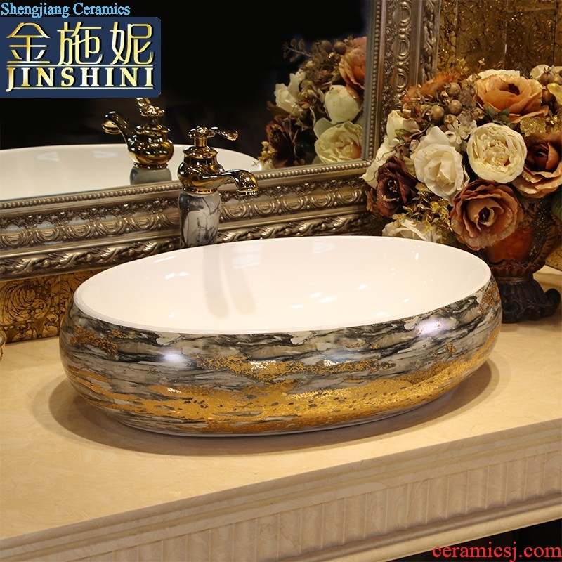 On the ceramic bowl square European art basin sink basin bathroom sinks counters are contracted household