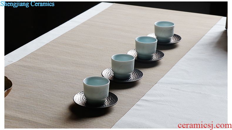 The three frequently color glaze tureen jingdezhen ceramic cups kung fu tea set three to make tea cup large S11038