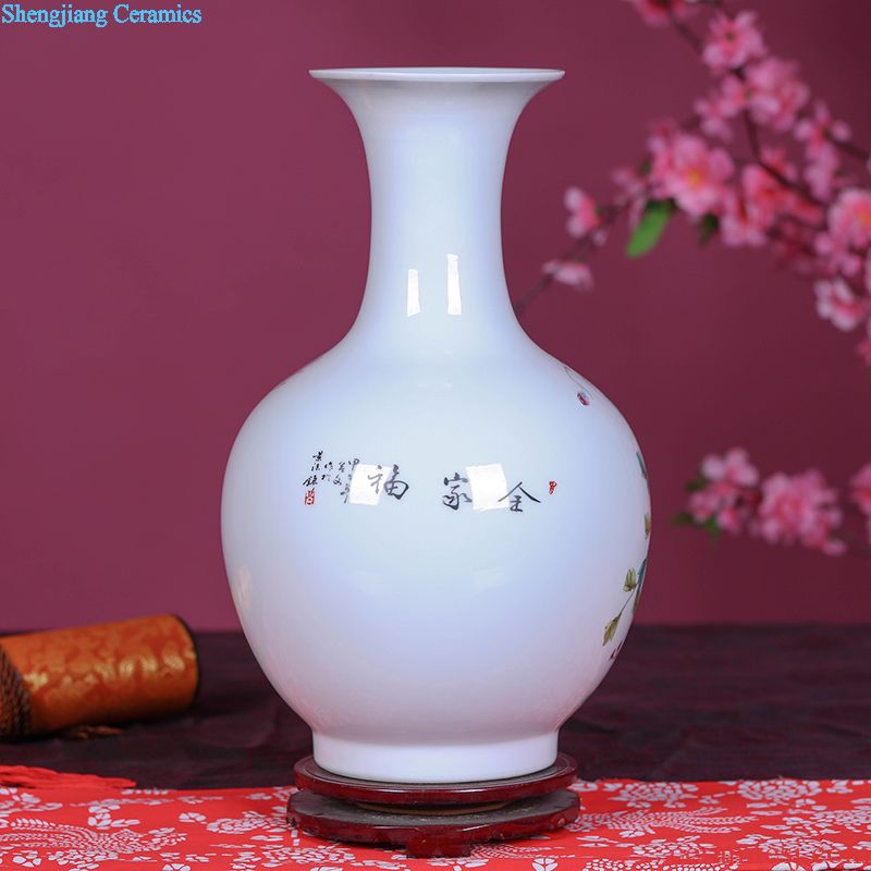 Jingdezhen ceramics vase new Chinese flower arranging retro rural creative contracted sitting room desktop furnishing articles process