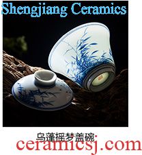 Kung fu master ceramic cups cup hand-painted sample tea cup hat to a cup of tea all hand jingdezhen blue and white porcelain tea set