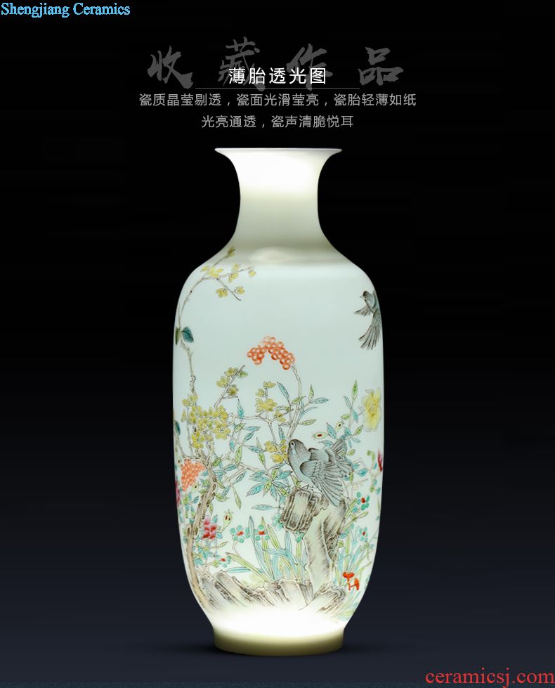 Jingdezhen ceramics antique vase manually restoring ancient ways of large vases, sitting room dry flower is placed continental red