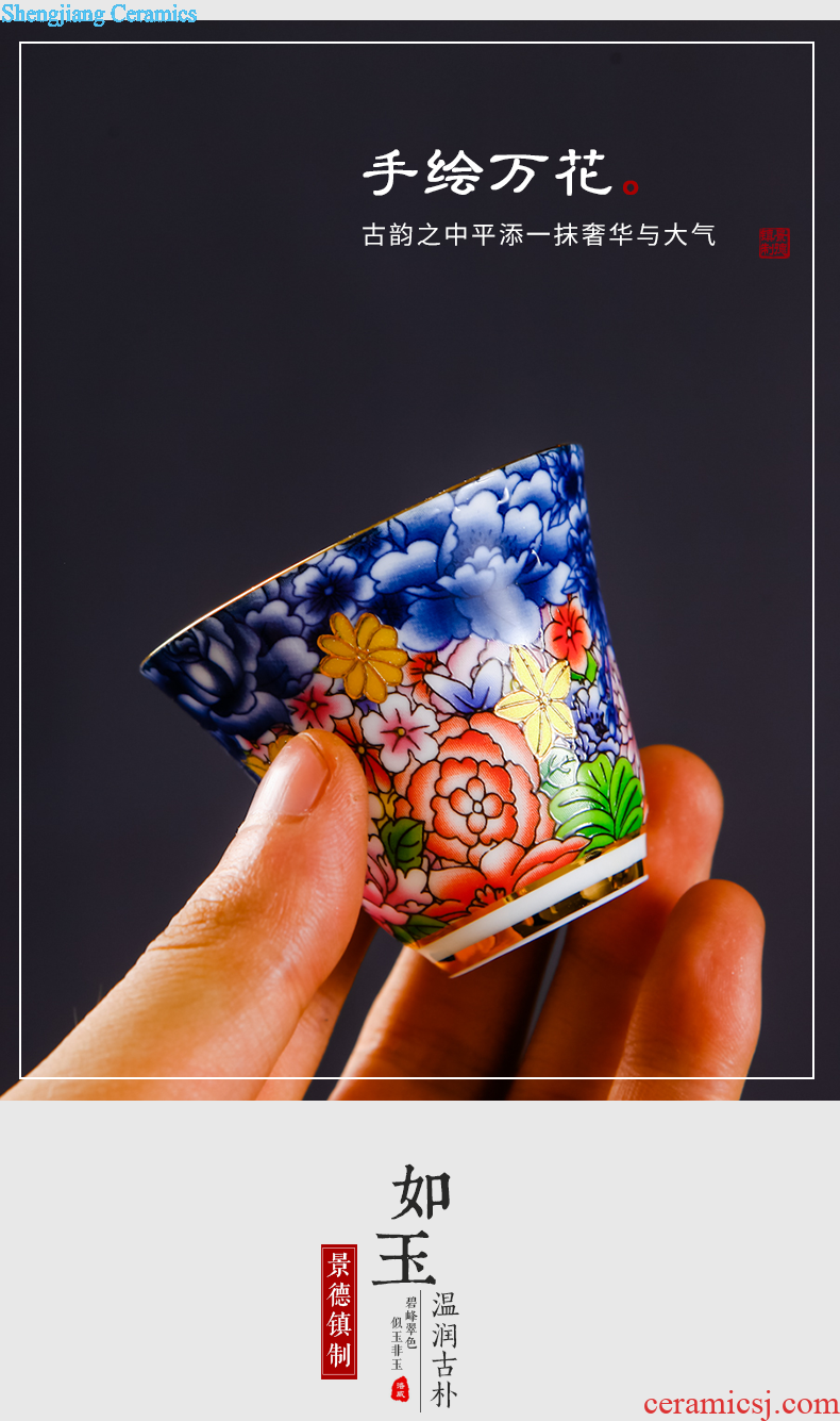 Portable travel tea set jingdezhen ceramic household outdoor kung fu tea cups of a complete set of the teapot tea tray