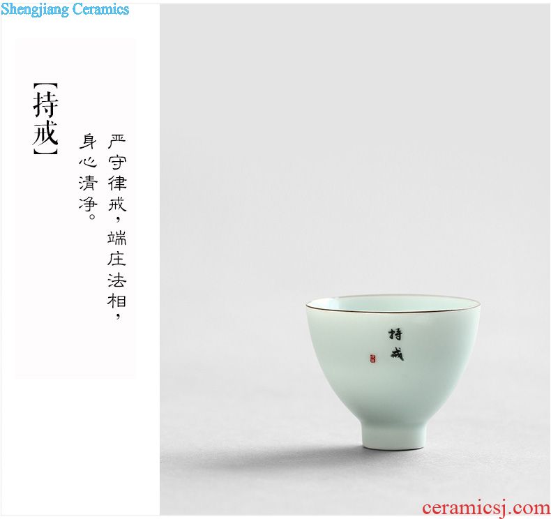 Drink hand-painted ceramic vases, tea ceremony to zero with mini floral organ kung fu tea accessories creative flower tea table furnishing articles
