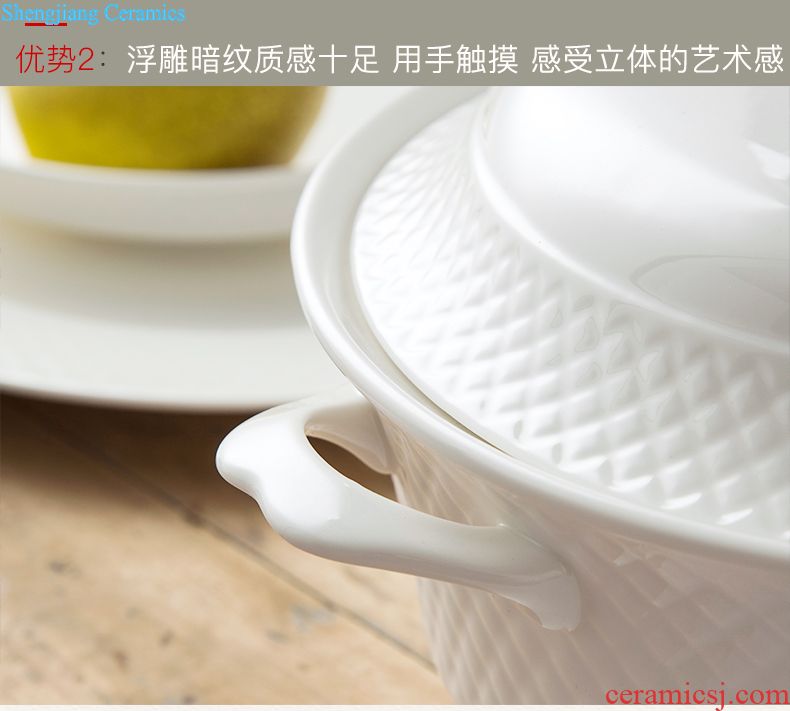 Tableware dishes suit household of Chinese style originality of jingdezhen porcelain bone China tableware dishes combination wind bowl chopsticks gifts