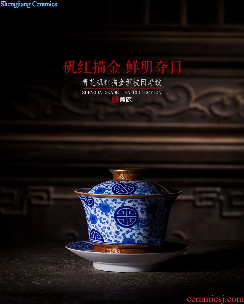Individual sample tea cup cup of jingdezhen ceramic hand-painted new color boy make spring master cup of tea by hand kung fu tea cups