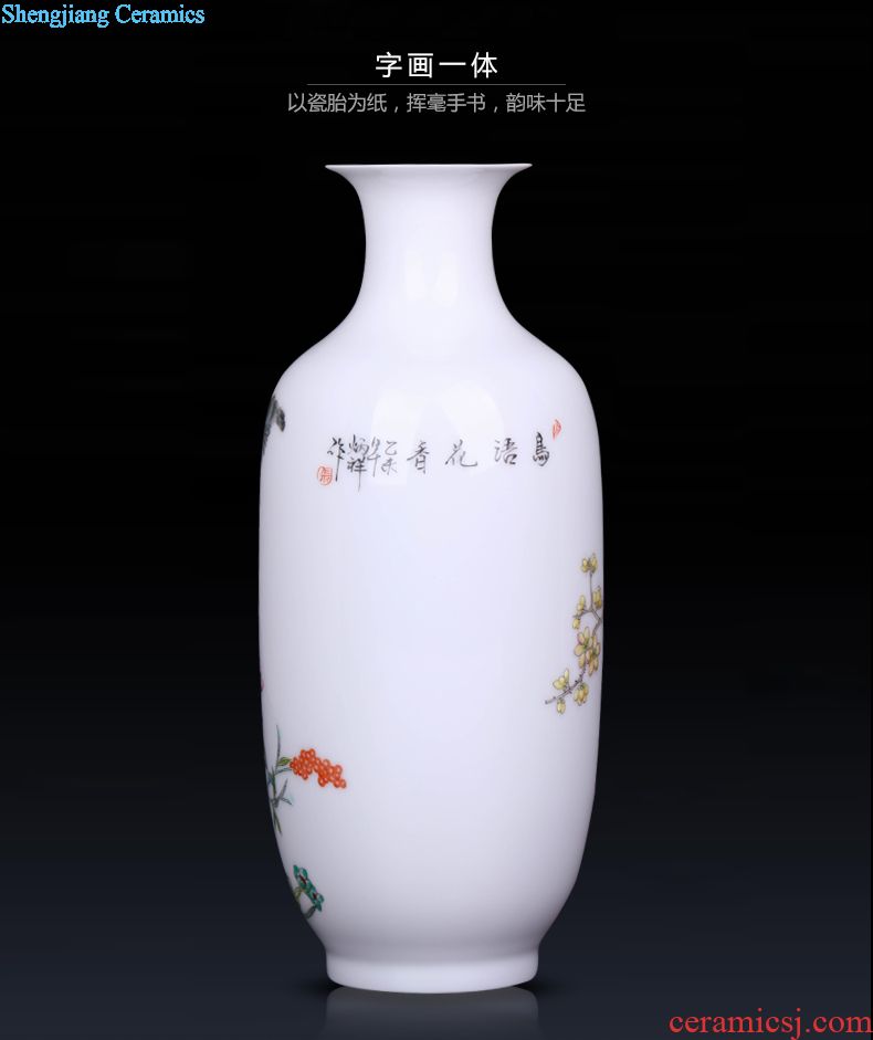 Jingdezhen ceramics antique vase manually restoring ancient ways of large vases, sitting room dry flower is placed continental red