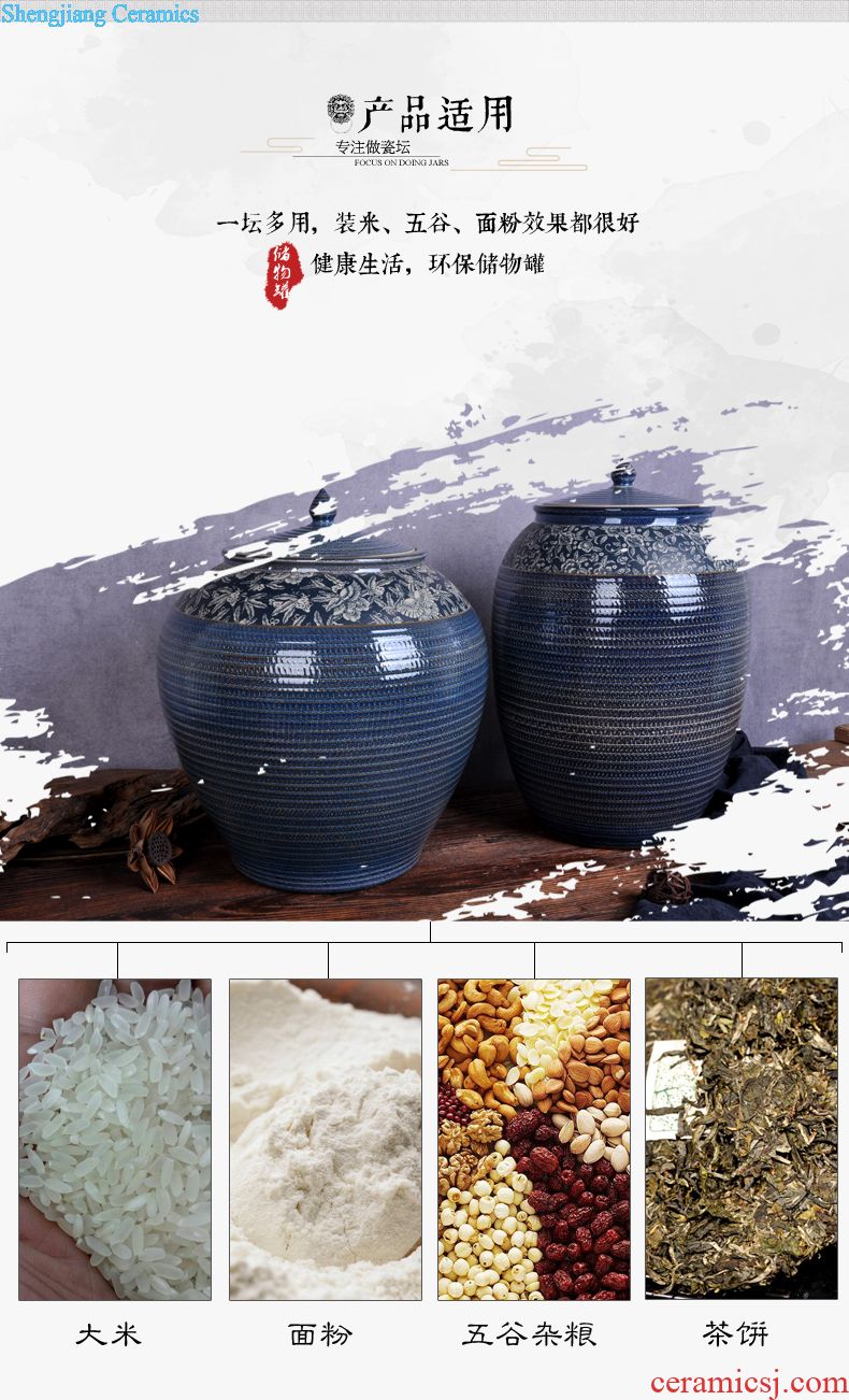 Jingdezhen ceramic jars 50 kg protoplasmic wine bottle it sealed jar of wine bottle wine jar can take leader