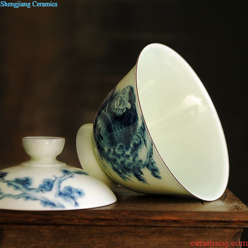 Owl jingdezhen kiln XY - CJ214Q hand-painted porcelain cups Ceramic tea set Pine crane cup
