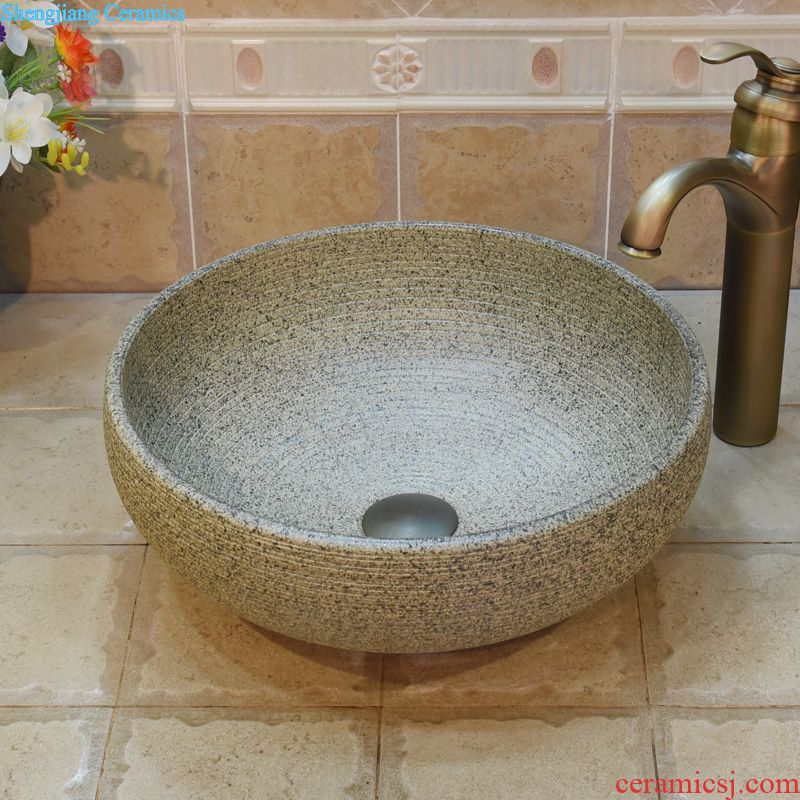 Jingdezhen ceramic JingYuXuan yellow golden plum blossom stage basin sinks art basin sink basin