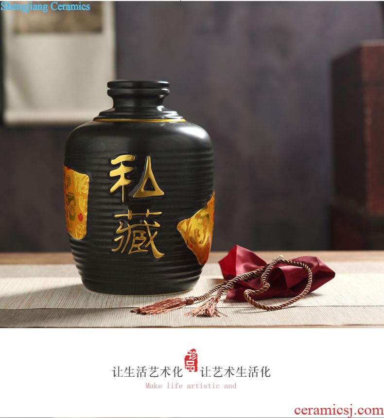 Ceramic barrel ricer box 50 kg 100 jins of 20 home with cover of jingdezhen storage rice jar of pickles buckets of water oil cylinder