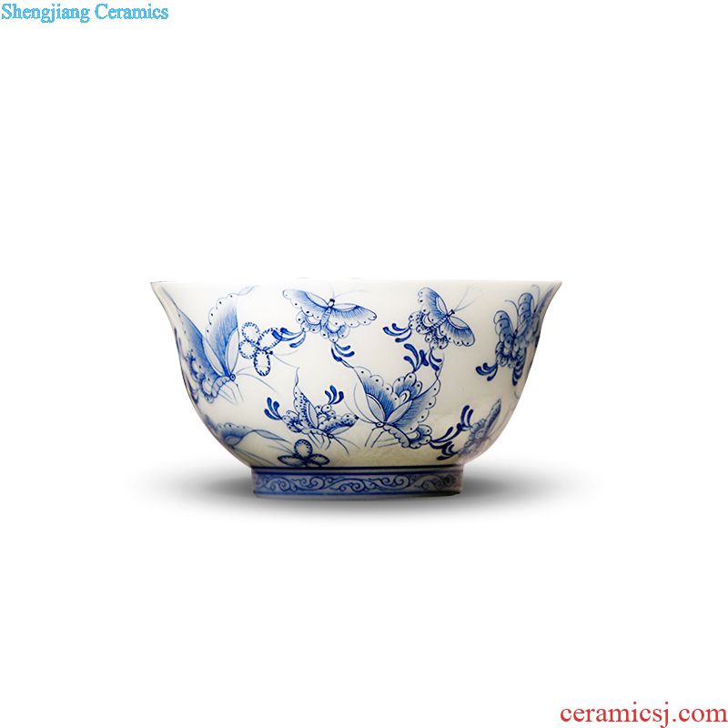 Jingdezhen hand-painted ceramic seal pot caddy powder enamel storage tanks and receives kung fu tea accessories