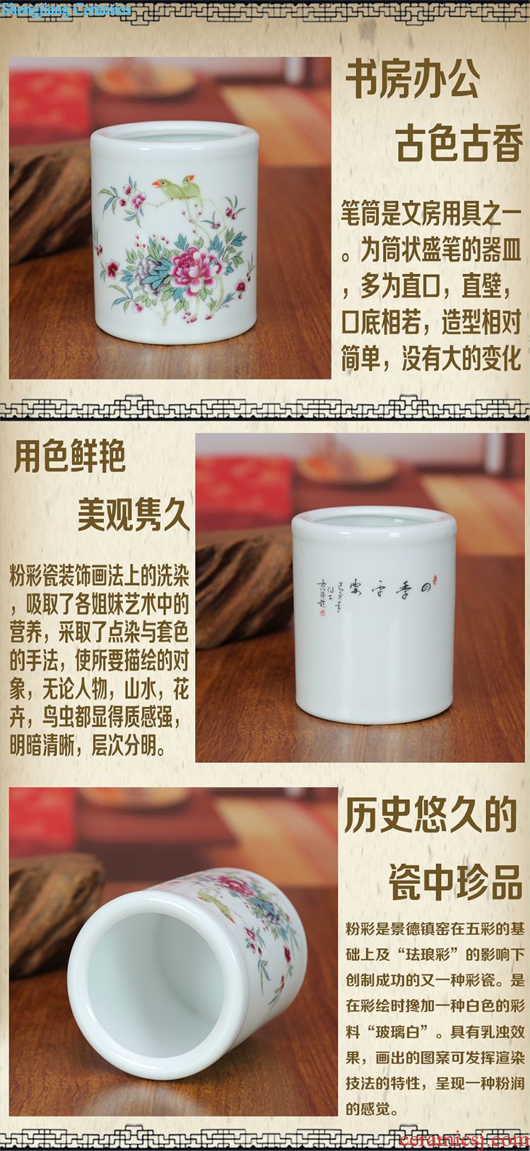 Jingdezhen ceramic vases, Chinese red modern home sitting room place gold peony pomegranate bottle housewarming gift