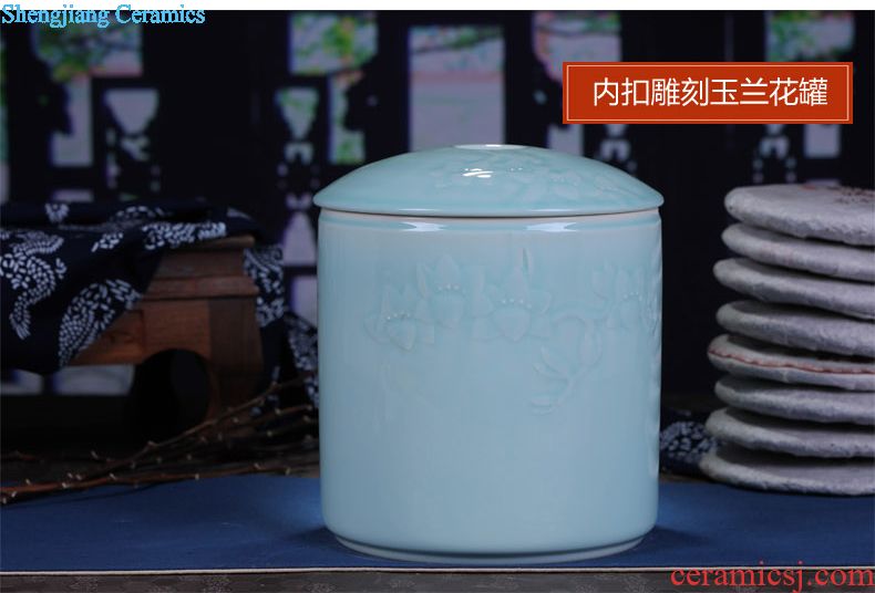 Jingdezhen ceramic hand-painted floret bottle furnishing articles mini decorative art flower arranging flowers in new Chinese style household tea table