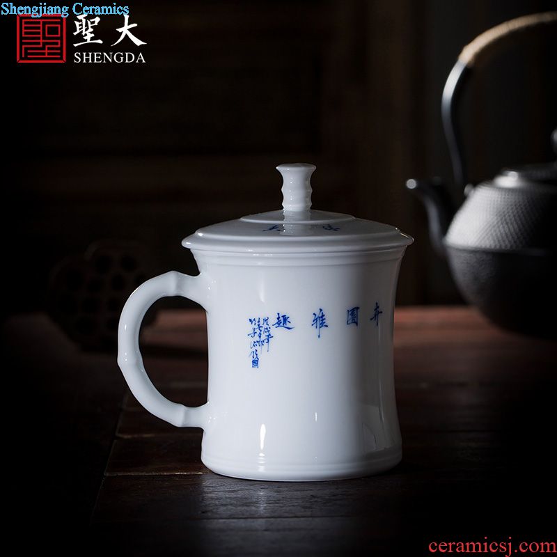 Santa wear ceramic kung fu tea set hand painted enamel colour film grass dragon master cup jingdezhen all hand cups