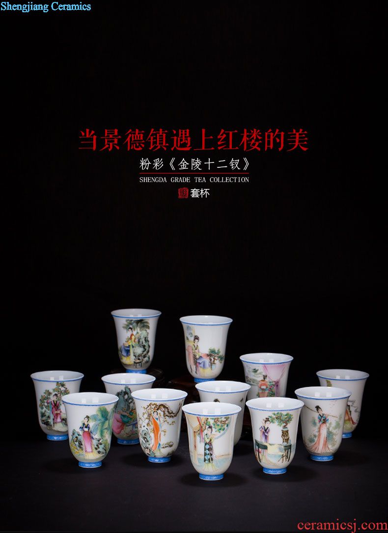 Santa boutique hand-painted color ink kung fu panda sample tea cup jingdezhen ceramics cup tea masters cup to foreigners