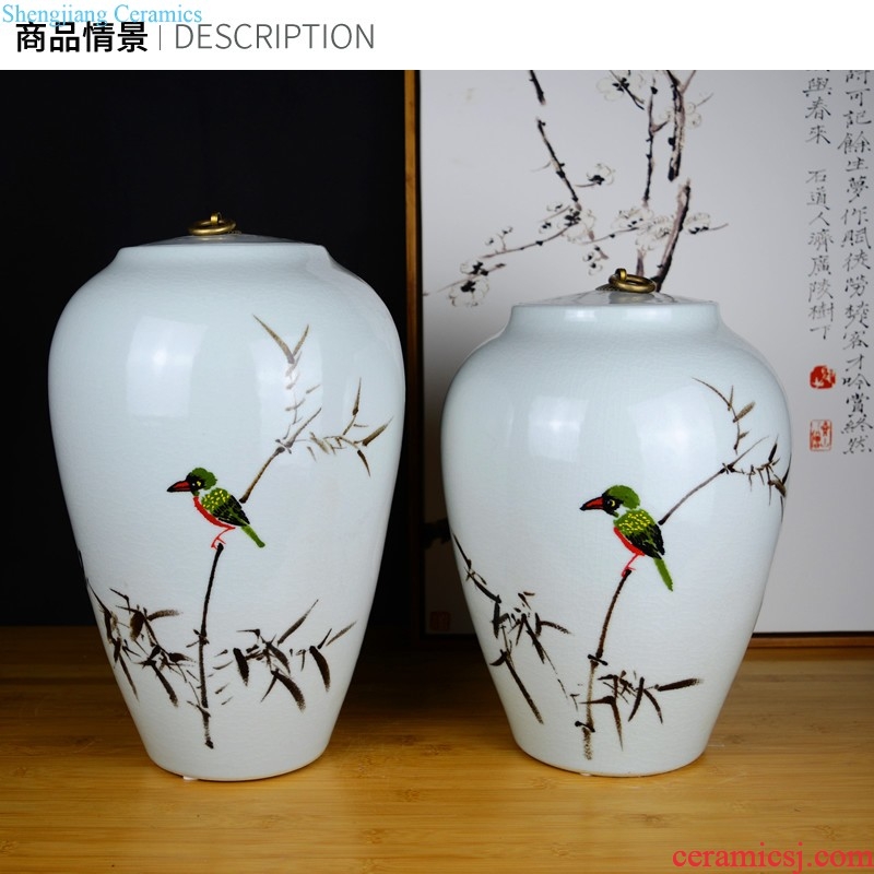 Three Yang kaitai, jingdezhen ceramics kiln rich ancient frame vase Chinese style restoring ancient ways sitting room adornment handicraft furnishing articles