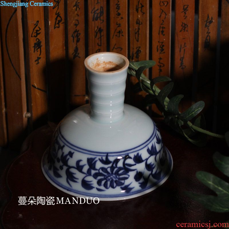 Jingdezhen ceramic red peach flower vase gift elders to celebrate the birthday of high-grade red enamel festival vase
