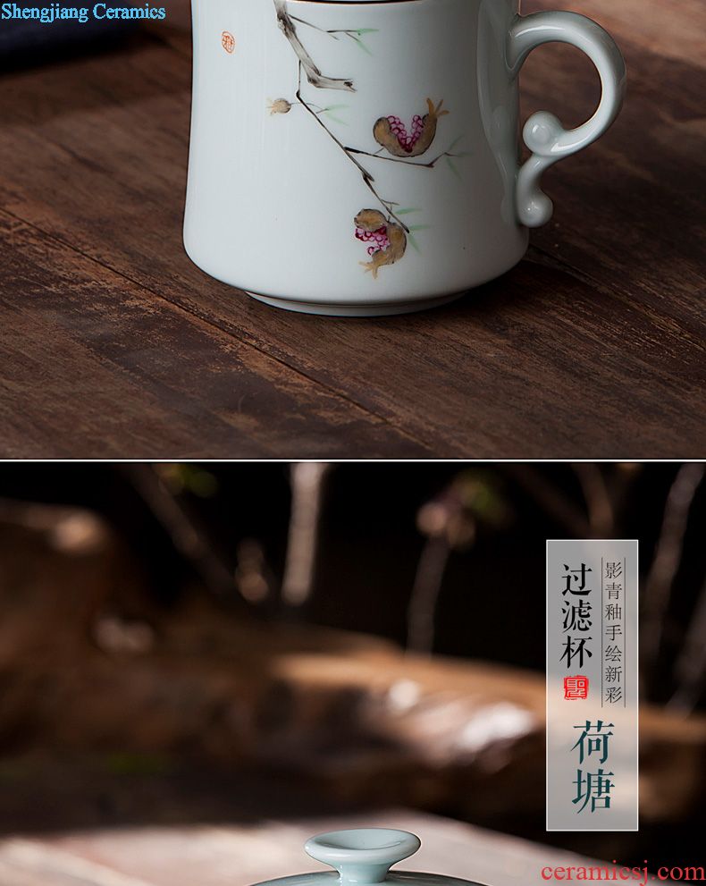 Jingdezhen ceramic hand-painted porcelain sample tea cup master cup In The Three Kingdoms story individual cup all hand kung fu tea cups