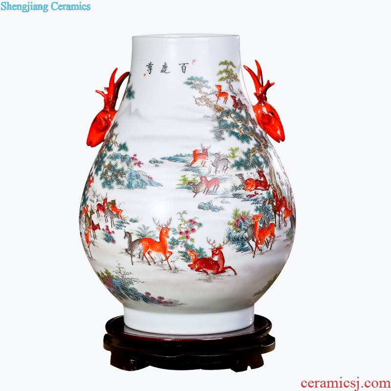 Jingdezhen ceramic hand-painted ceramic vase celebrity famous Bridges porcelain modern home furnishing articles