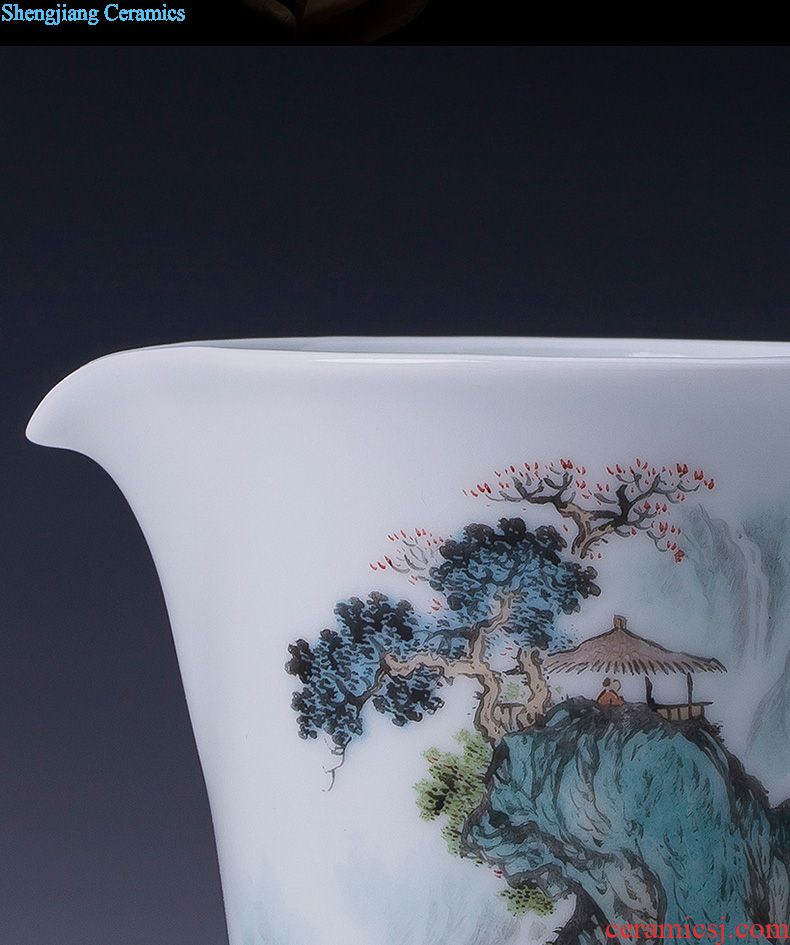 Holy big blue and white out of the water cup sample tea cup hand-painted ceramic kung fu master all hand of jingdezhen tea service