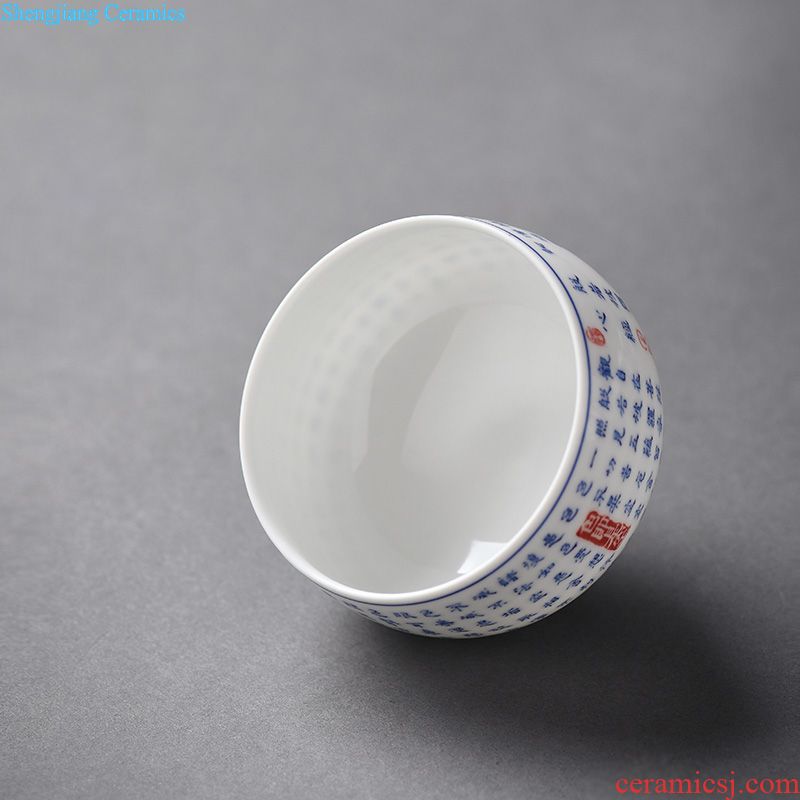 JingJun Jingdezhen ceramics hand-painted kung fu tea pot Blunt pot of tea tea pot of ink in the 1