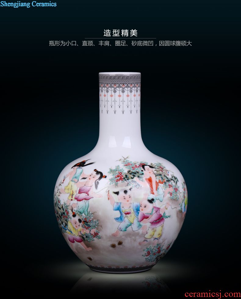 Birthday gift of jingdezhen ceramics hand-painted home sitting room decoration vase decorated bowl penjing collection
