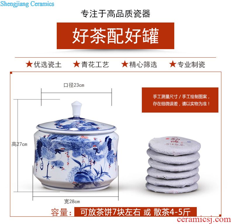 Hand the colour blue and white porcelain of jingdezhen chinaware lotus flower vase sitting room study Chinese style adornment furnishing articles