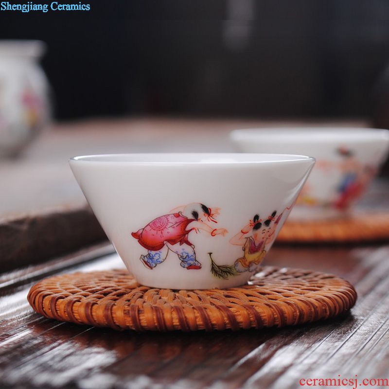 Owl kiln da Ming chenghua bucket color archaize of jingdezhen porcelain cups all hand tea cross cup