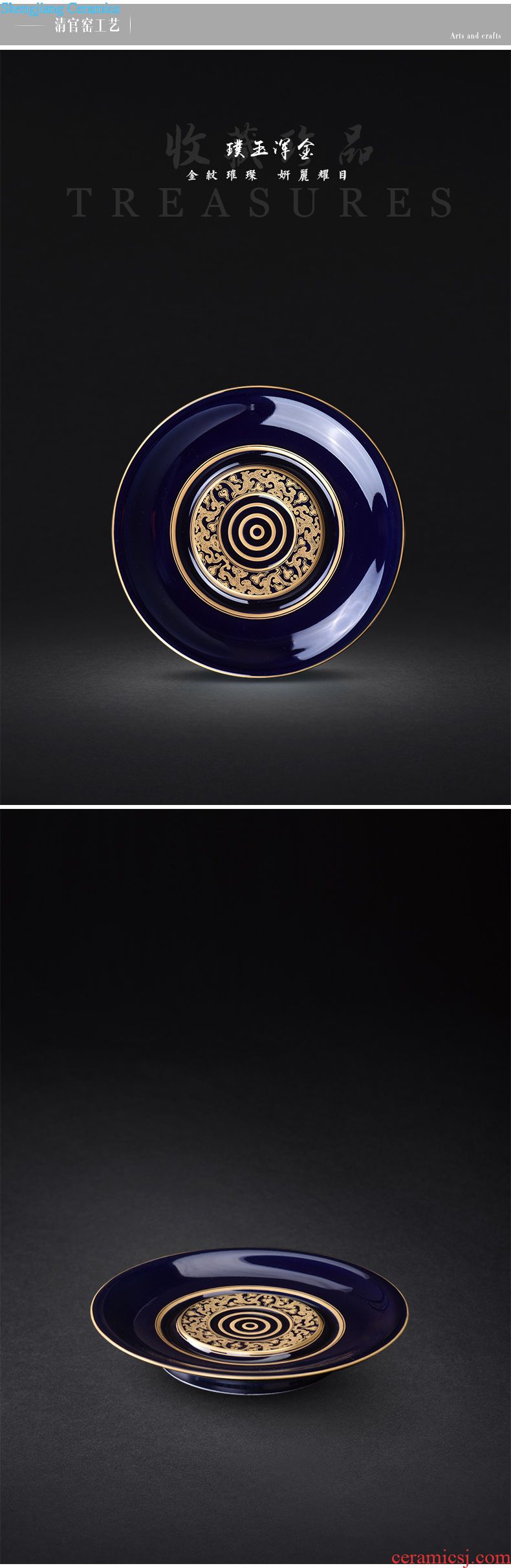 JingJun Jingdezhen ceramics Rouge beauty glaze All hand in hot cylinder tea table accessories