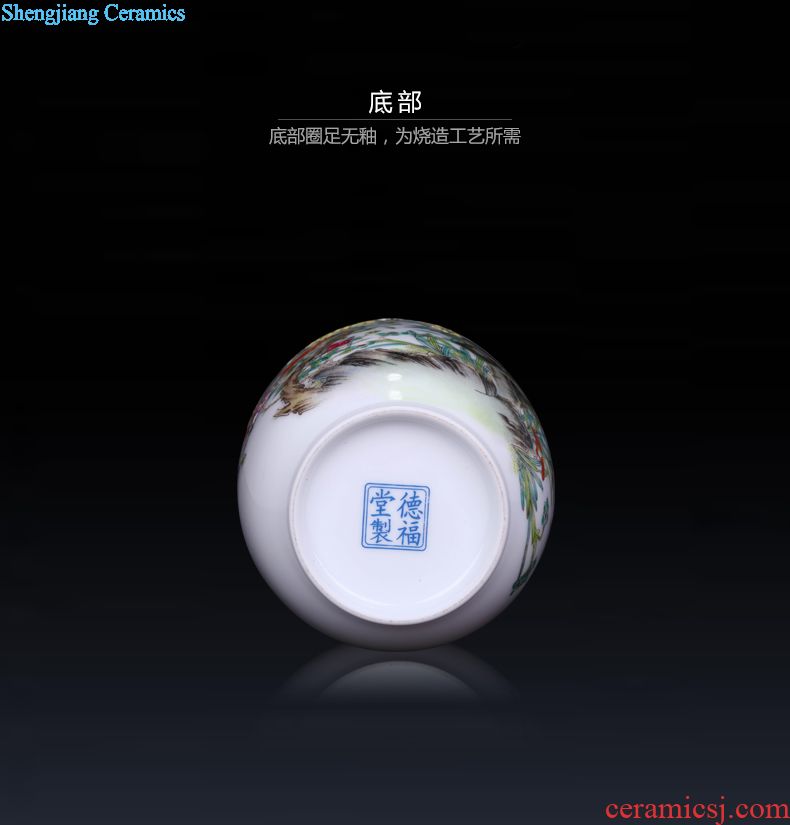 Jingdezhen ceramics antique vase manually restoring ancient ways of large vases, sitting room dry flower is placed continental red