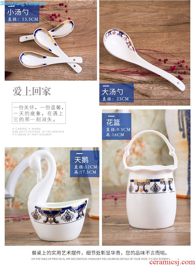 Tableware suit wedding gifts Jingdezhen ceramic tableware creative home dishes dishes business gifts home