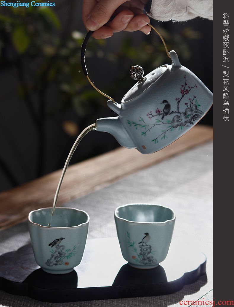 Office of jingdezhen ceramic cup manually relief with cover cup zodiac dog cup tea large meeting