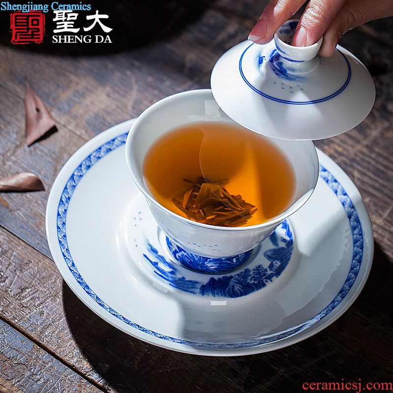 Sample tea cup master of jingdezhen ceramic hand-painted imperial yellow heart sutra meditation cup all hand tea kungfu tea cups